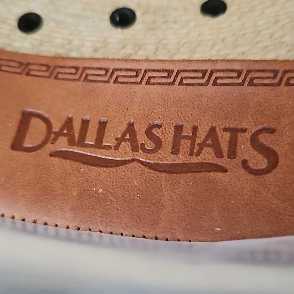 DALLAS HATS Men's Cream Cowboy Hat with Brown Band - Picture 13 of 13